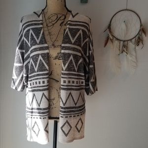 Maurices Green and Cream Cardigan